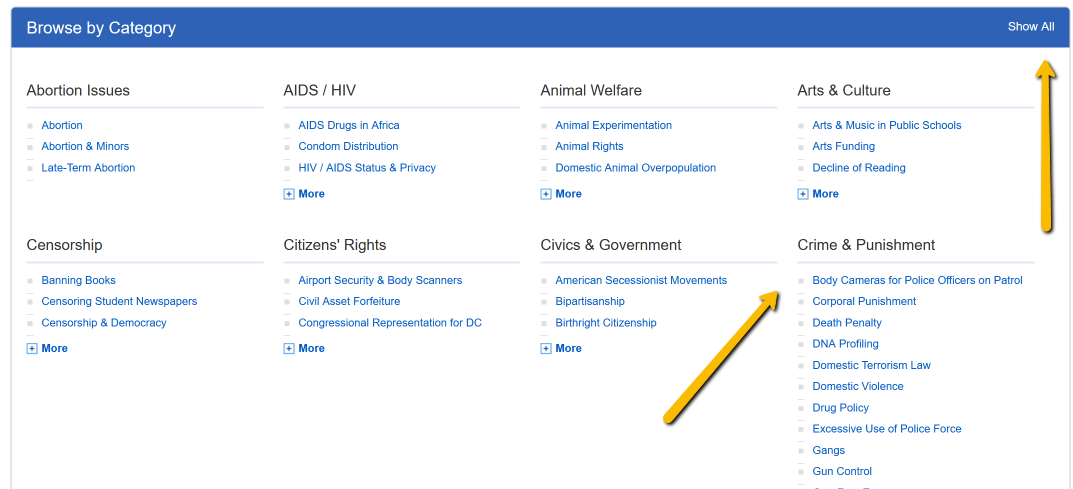 Points of View Categories Points of View Categories