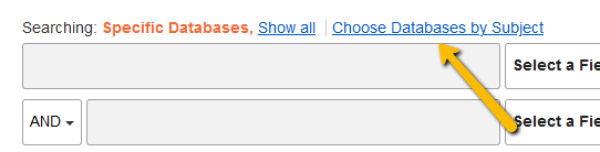 Choose Databases by Subject