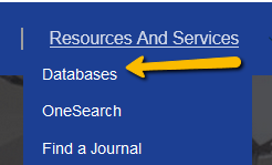 Databases Tab