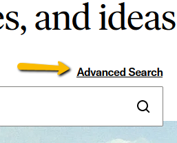 Advanced Search in JSTOR
