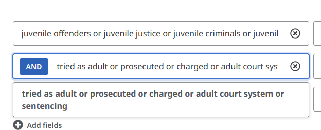 Juvenile Offender Search
