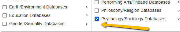 Databases by Subject - Psychology